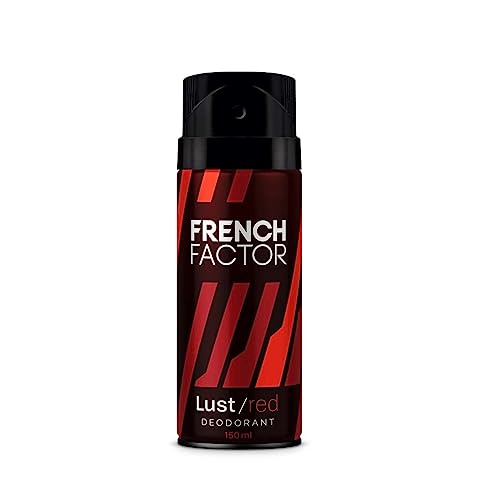 Image of French Factor Deodorant For Man Long Lasting Fragrance Deodorant Combo Lust Red And Lust Blue (Pack of 2,150 Ml Each)