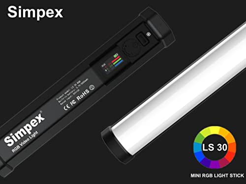 Image of Simpex LS 30 Mini RGB Led Light Stick with Built in Battery with Magnet Plates, Table Top Tripod for Professional Shoots