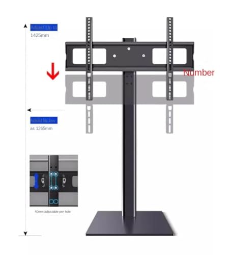 Support TV pivotant 65 pouces avec fixation VESA 600x400 robuste