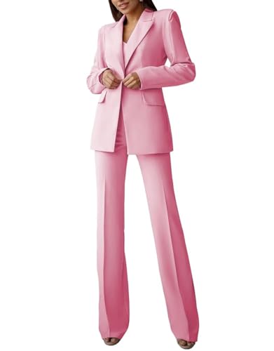 Women 2 Piece Suits Pant Elegant Peak Lapel Office Blazer Pant Suit Lady Formal Business Party Office Work Outfit