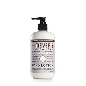 Mrs. Meyer's Hand Lotion for Dry Hands, Non-Greasy Moisturizer Made with Essential Oils, Lavender, 12 oz