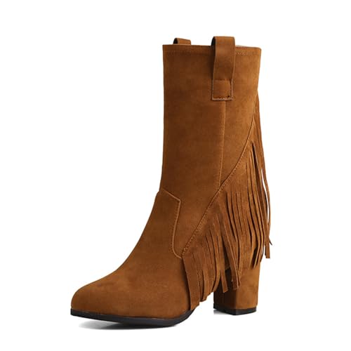Bottes Hauteur Genou Anti-Fatigue pour Femme avec Escarpins à Talon Compensé Confortable 8 CM