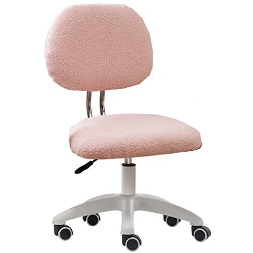 GIZNXBA Kinderdrehstuhl Mädchen Jugenddrehstuhl Jungen, Höhenverstellbarer Schreibtischstuhl Kinder Arbeitsstuhl Für Zu Hause, Schreibstuhl Für 4-16-Jährige (Color : /Pink B, Size : Armless) Cover