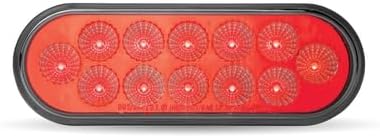 Trux Accessories TLED-AOXRW Oval Annodized Dual Red/White Stop, Turn & Tail LED (12 Diodes)