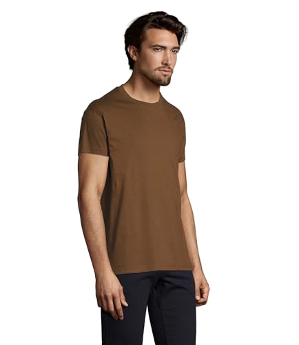 T-shirts marrons 100% coton de qualité supérieure XL en lot