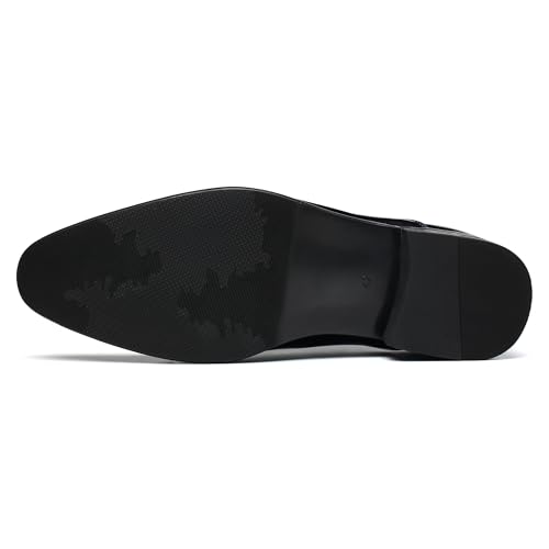 DECARSDZ Mens Faux Patent Leather Classic Lace-up Formal Oxford Tuxedo Dress Shoes3