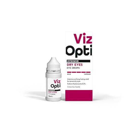 Vizopti Intensive Dry Eyes Eye Drops Preserved Advanced Relief for Severe Dry Eyes | Contact Lens Friendly | Sodium Hyaluronate 0.3% | Long-Lasting Hydration & Moisturization
