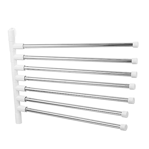 Hemobllo 1 Set Rotating Towel Hanger Bath Wall Clothes Rack Multipurpose Hanger Shower Towel Rack Metal Coat Hanger Nail- Towel Shelf Towel Bar To Rotate Stainless Steel Fold
