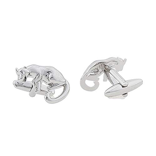 Mancuernillas para Hombre León Plata KnBoB miniatura 2