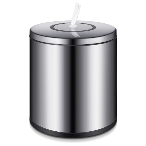 Tandefio Stainless Steel Countertop Wipe Dispenser Fits Wipes on Rolls 10 x 11.5 Inch Round Tissue...