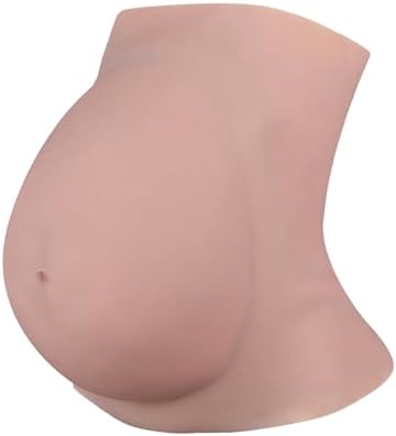 Silicone Fake Pregnancy Belly fale oregnant belly siliconer Dress Form 6 Months Artificial Pregnant (White, 6Month/3.9lbs) 4 pounds