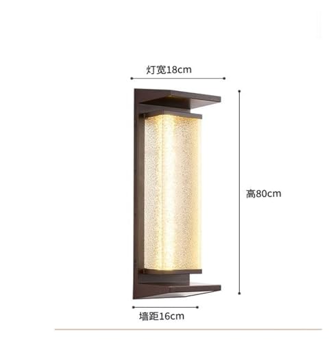 Applique murale solaire LED 80cm pour clôture extérieure avec télécommande