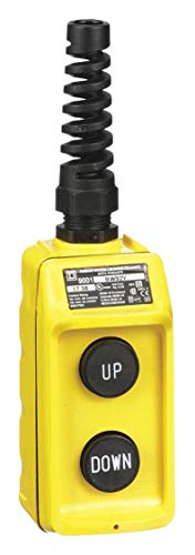 Square D 2-Button Up/Down Pendant Push Button Station, 2NO, NEMA Rating 1, 3, 3R, 4, 4X, Yellow Square D 2-Button Up/Down Pendant Push Button Station, 2NO, NEMA Rating 1, 3, 3R, 4, 4X, Yellow