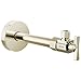 Delta Faucet 1/2" x 3/8" Angled Supply Stop Valve with Traditional Handle Polished Nickel, Water Shut Off Valve, Brass Shut Off Valve, 1/4 Turn Shut Off Valve, Polished Nickel DT022203-PN