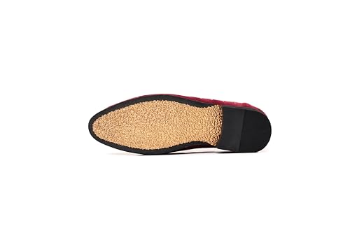 Men's Studded Suede Loafers, with Gold Accents3