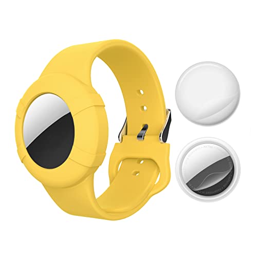 ABERIA Pulsera con GPS para Niños - 22,5 x 2 cm - Funda Airtag Infantil con Película Protectora. Correa Antipérdida. Pulsera con Localizador, Pulsera de Silicona Antiarañazos