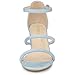 Allegra K Women's Open Toe Strappy Sky Blue Chunky Heels Sandals 10 M US