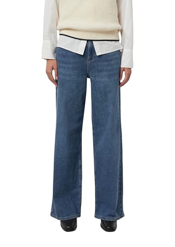 Pantalon en jean jambe large Comma 2176628 en denim bleu style fluide pour femme