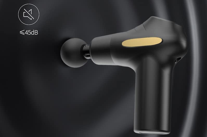 Masajeadores Pistola de masaje masajeador de tejido profundo, masajeador de percusión de 32 velocidades con pantalla LCD, pistola de masaje muscular de mano con 4 cabezales de masaje for la relajación