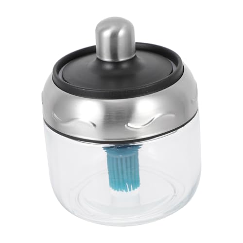 HOLIDYOYO 1 Botella De Condimento De Ricino Recipiente De Vidrio Para Condimentos Tarros De Condimentos Tarro De Condimentos De Cocina Tarro De Condimentos De Acero Inoxidable