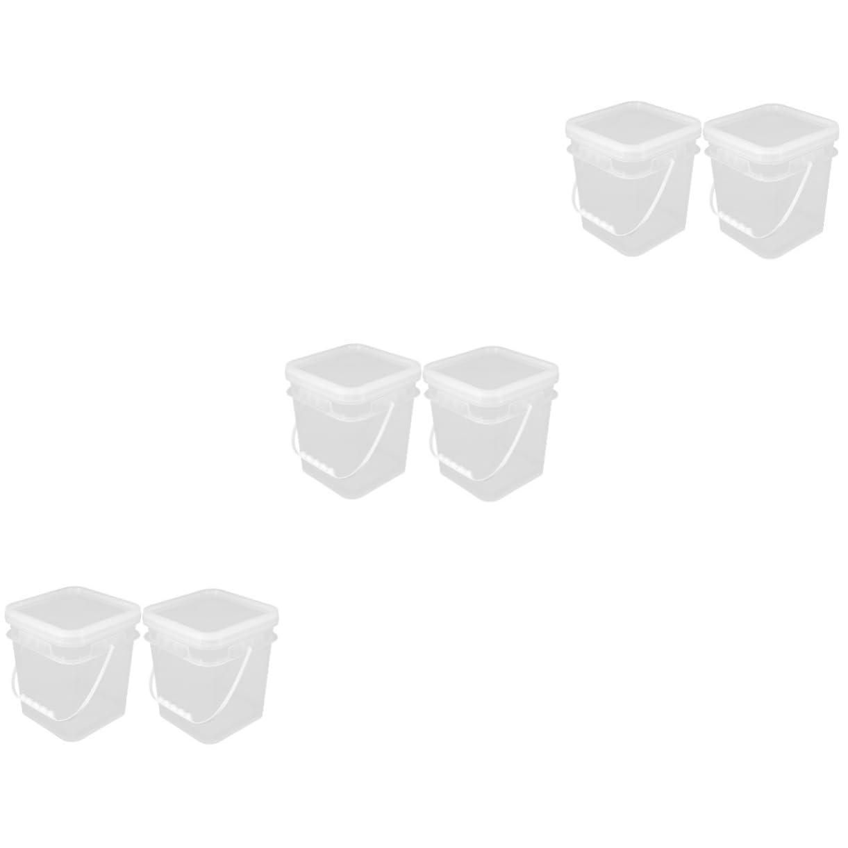 Cabilock 3 Juegos Bote De Pintura Balde De Plástico para Pintar. Barril De Plástico para Pintar. Cubo De Almacenamiento De Pintura Cubeta para Mezclar Colores Cubo De Arte Abs 2 Piezas * 3