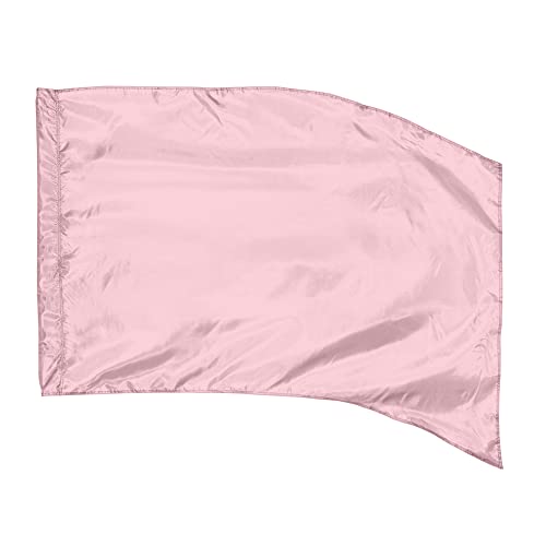 Light Pink Color Guard Flag Curved Rectangle Solid Color Flag for Practice Made of Easy to Clean Polyester Habutai