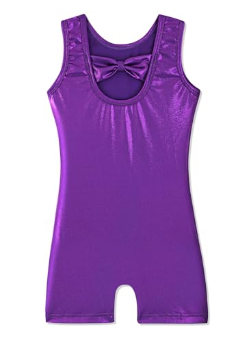 Image of HOZIY Gymnastics Leotards for Girls with Shorts Toddlers Biketards Rainbow Unicorn Dinosaur Mermaid Leopard Flower Galaxy