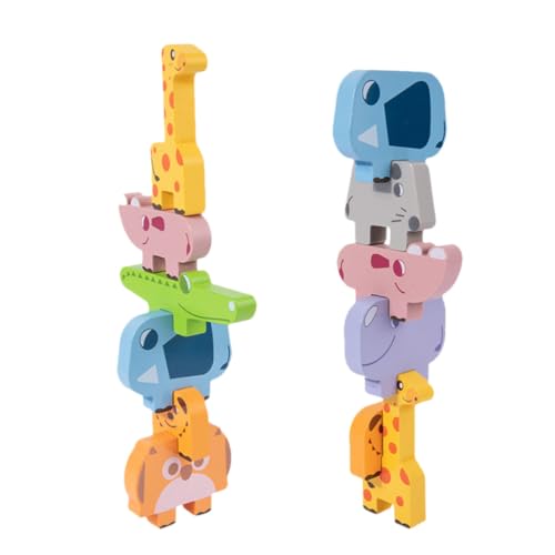 Juego de bloques de madera de animales para mejorar la coordinaci&oacute;n de forma did&aacute;ctica
