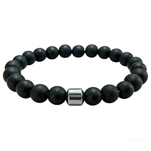 Mojoflow Magnetarmband 800 gauß für Herren, 2026 Natürliche Steine Handarbeit Armband mit 800 Gauss Magneten, Energie Balancing, Leicht und Stilvoll, Unisex Schmuck (I)