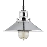 Linea di Liara Andante Polished Chrome Farmhouse Pendant Lighting for Kitchen Island Industrial Hanging Light Fixtures Pendant Light for Kitchen Sink, UL Listed
