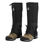 Mecmbj Polainas Impermeables Senderismo, 1 Par, Aj...: 🌧️【Material resistente al desgaste】 las polainas para senderismo están hechas de material de fibra de poliéster de alta calidad, impermeables, a prueba de viento y nieve, a prueba de arena, antiincrustantes, livianas y transpirables, con buen efecto ...