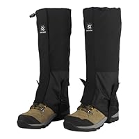 Mecmbj Gamaschen Wasserdicht, 2 Stück Verstellbare Gamaschen Wandern für Unisex, Atmungsaktive, Outdoor Beinschutz Wandergamaschen für Wandern, Bergsteigen, Skifahren