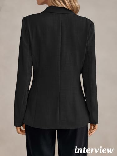 Mina Self Casual Blazer for Women 2025 Fall - Full-Lined Button Slim Lightweight Work Office Business Jacket with Pockets4