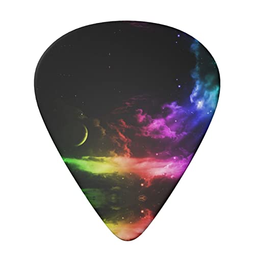 Rainbow Sky And Moon Lot de 6 médiators pour guitare acoustique, guitare électrique, basse, ukulélé – fins, moyens et… - Les Beatles, Paul McCartney, John Lennon, RIngo Starr, George Harrison Rainbow Sky And Moon Lot de 6 médiators pour guitare acoustique, guitare électrique, basse, ukulélé – fins, moyens et… – Image 4