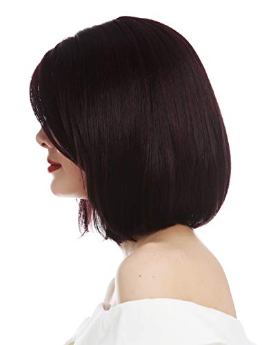 WIG ME UP - HAA-MF-99J wig women's wig lace front partial monofilament shoulder length bob long bob sleek voluminous Bordeaux red - Image 4