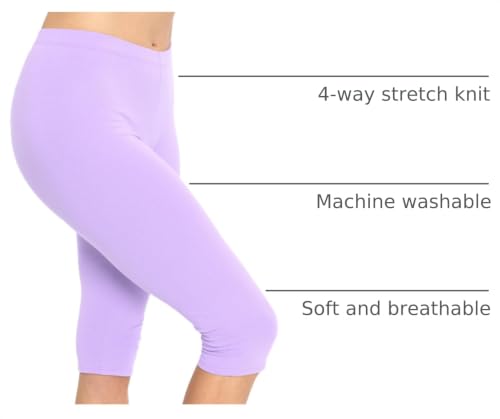 Image of STRETCH IS COMFORT Cotton Capri Leggings, Knee Length Pants, Plus Size | Soft pull-on comfort, lightweight summer feel, ankle option, casual layering, cotton leggings, black capris, under dresses