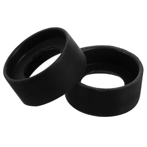 Cabilock 2pcs Microscope Accessories Rubber Eyepiece Cover Eyepiece Guard Microscope Cover Rubber Black Eyepiece Eye Cup