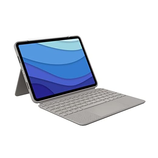 Logitech Combo Touch Tastatur-Case für iPad Pro 11 Zoll (1., 2., 3. und 4. Generation – 2018, 2020, 2021, 2022) Hintergrundbeleuchtung, überall klickbarem Trackpad, Deutsches QWERTZ-Layout - Grau