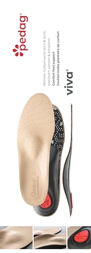 Image of Pedag Viva Standard Arch Support Insoles Leather Shoe Inserts Size 8 Wo /5M | Premium German leather orthotic inserts with anatomical triple arch support