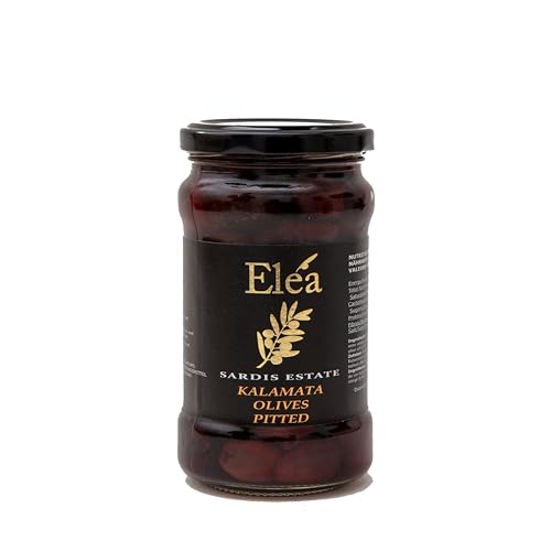 Sardis Estate Pitted Kalamata Olives – Authentic Greek Olives,180g Drained Weight, No Additives or Preservatives, Gourmet Mediterranean Flavor