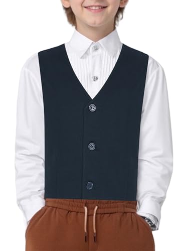 Boy's 3 Button Formal Suit Vest Formal Dress Waistcoat Gentleman Wedding Birthday Party Suits3