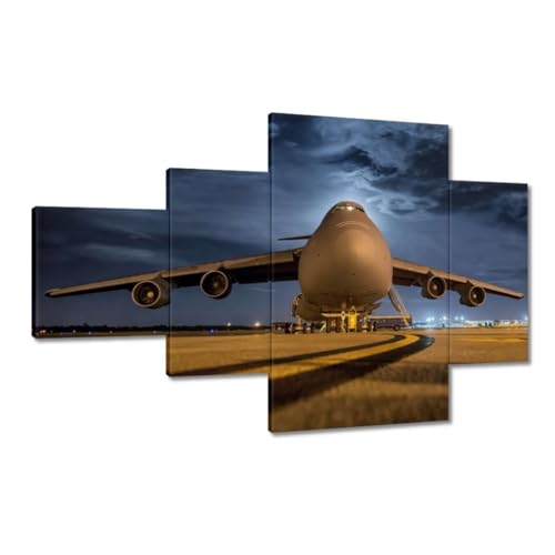 Toile grand avion pour habiller un grand mur vide : tableau de salon 130 x 80 cm