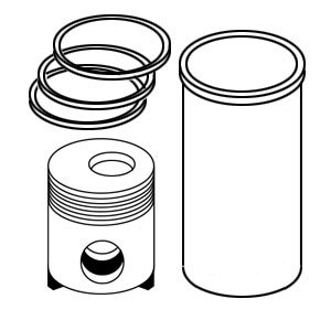Compatible with Ford New Holland Tractor Piston Liner Kit Part No: A-SK171, 161274