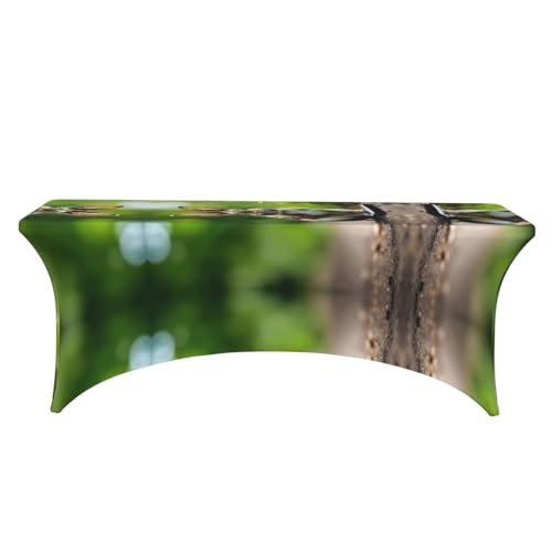 Nappe élasthanne 1,8m extensible et infroissable motif lapin pour buffet