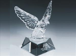 Engraved Magnificent Crystal Eagle Award