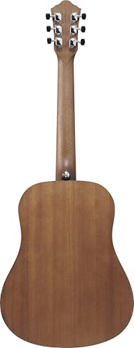 Image of Ibanez Mini Dreadnought Acoustic Guitar, Open Pore Natural, Compact Travel Guitar, Warm Natural Sound V44MINI-OPN