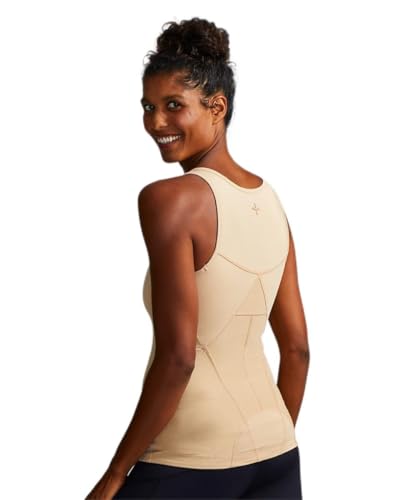 Tommie Copper for Women Lower Back Support Tank, Compression Shirt for Women with Lower Back Pain Relief, Lower Back Support Compression Tank, Nude L