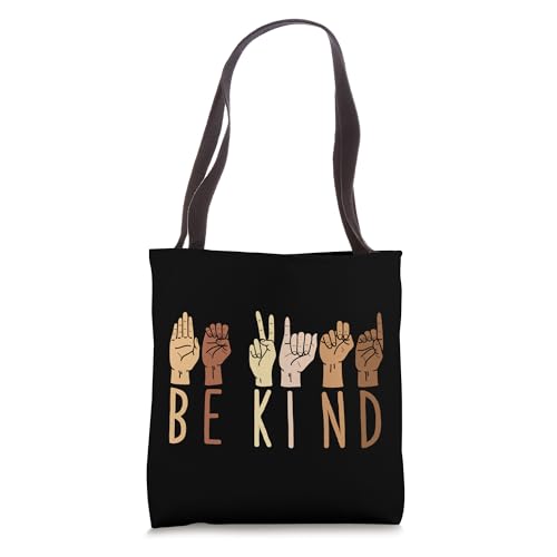 Bolso Tote Be Kind ASL Lengua de Señas miniatura 1