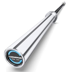 7ft Olympic Barbell Bar 45LB Load 1500-lbs Capacity Available, for Gym Home Exercises, Weightlifting, Powerlifting for 2″ Olympic Plates