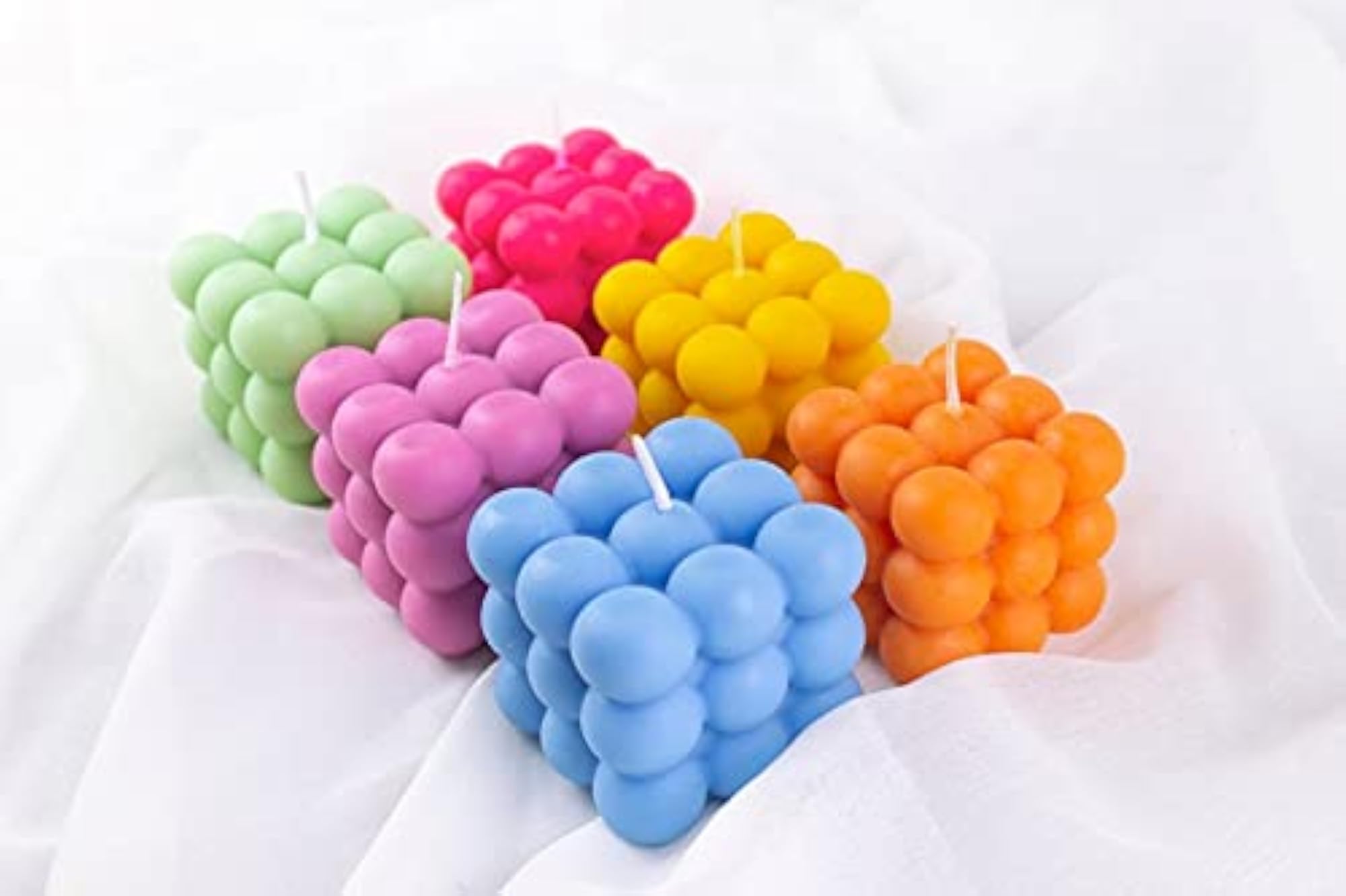 Sapi'S Paraffin and Soy Wax Cloud Bubble Cube Candle Set